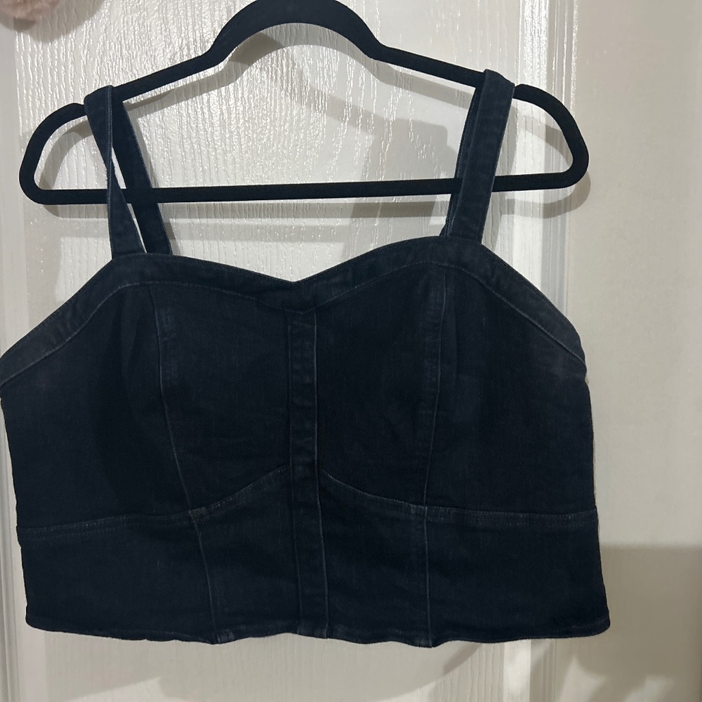 Torrid denim crop top
